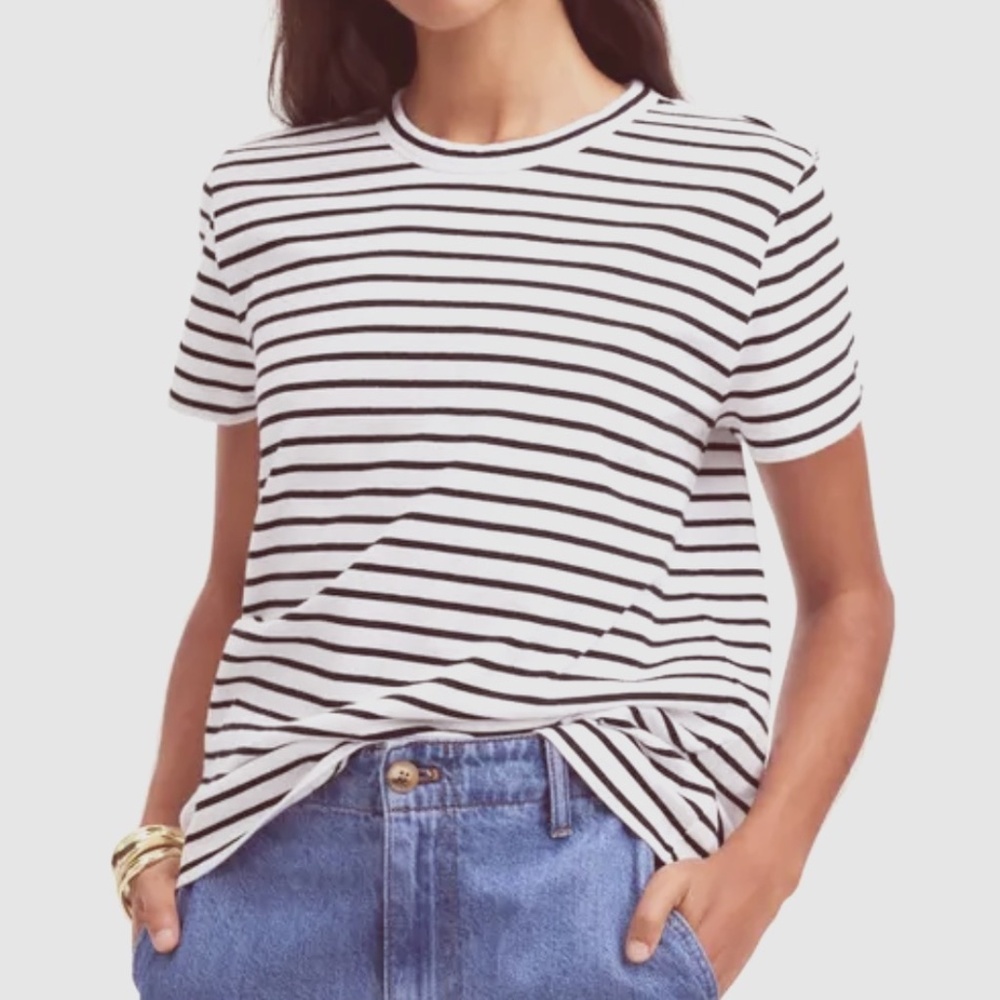 Madewell Crew Neck Double Striped Size XL